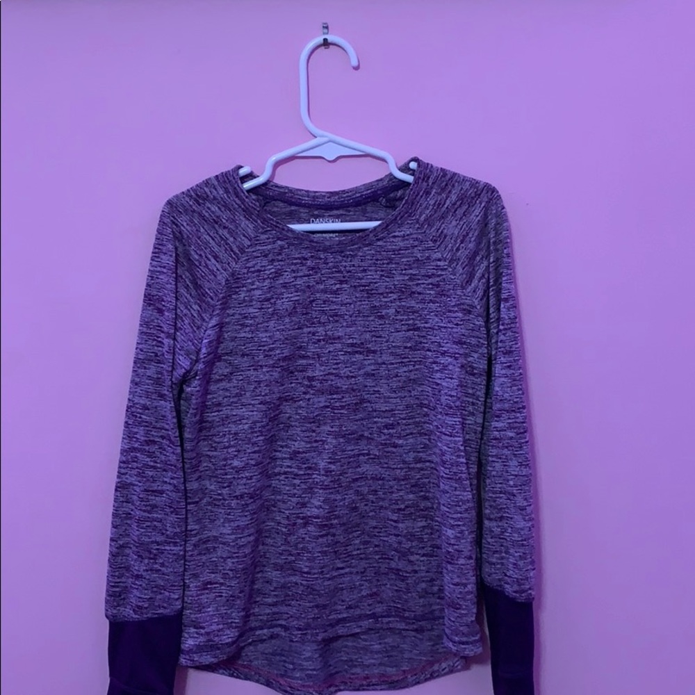 Purple long sleeve kids shirt